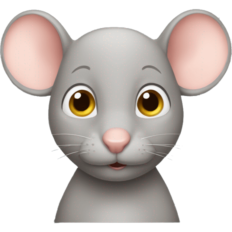 Mouse with no hair emoji