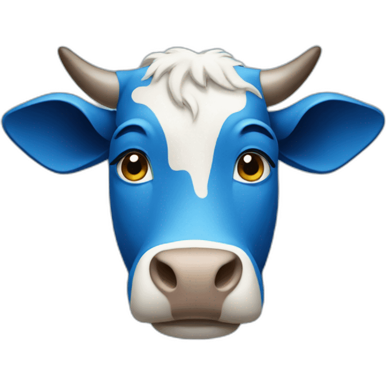 blue cow emoji