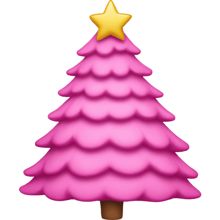 Pink Christmas tree emoji