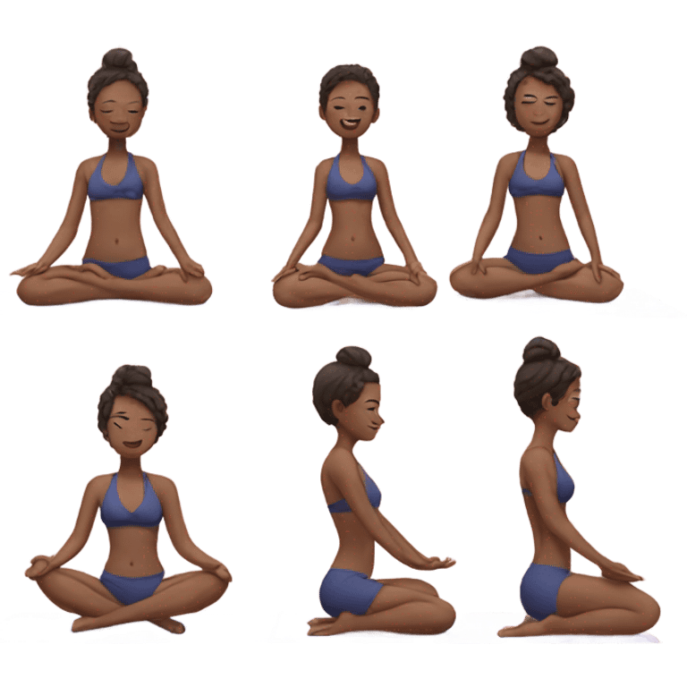 bikini yoga emoji