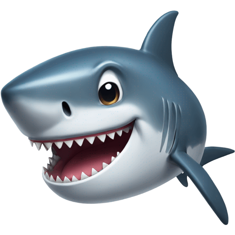 happy shark emoji