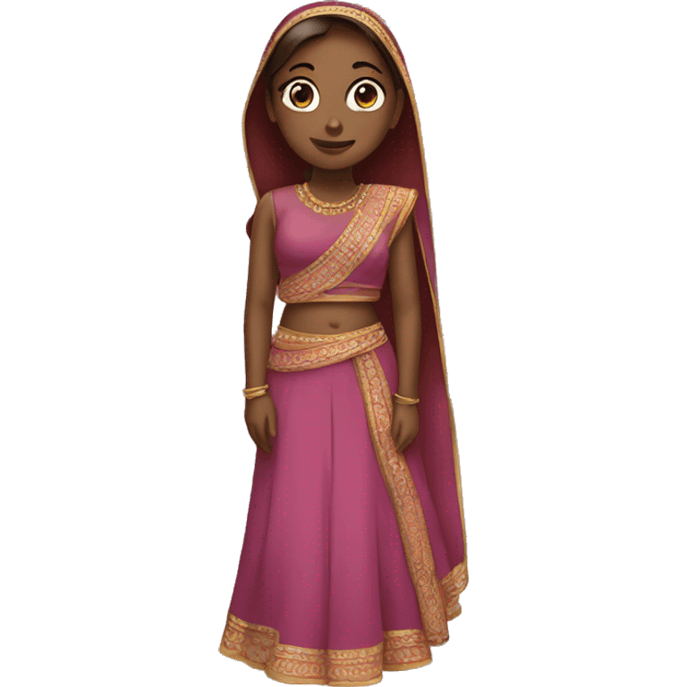 Girl wearing a lengha emoji