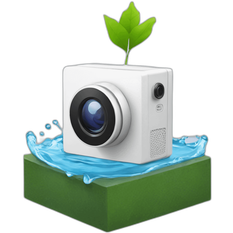 security-ptz-camera-and-small-leaf-floating-on-water-block emoji