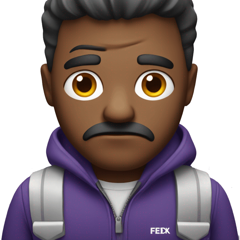 Grumpy FedEx guy emoji