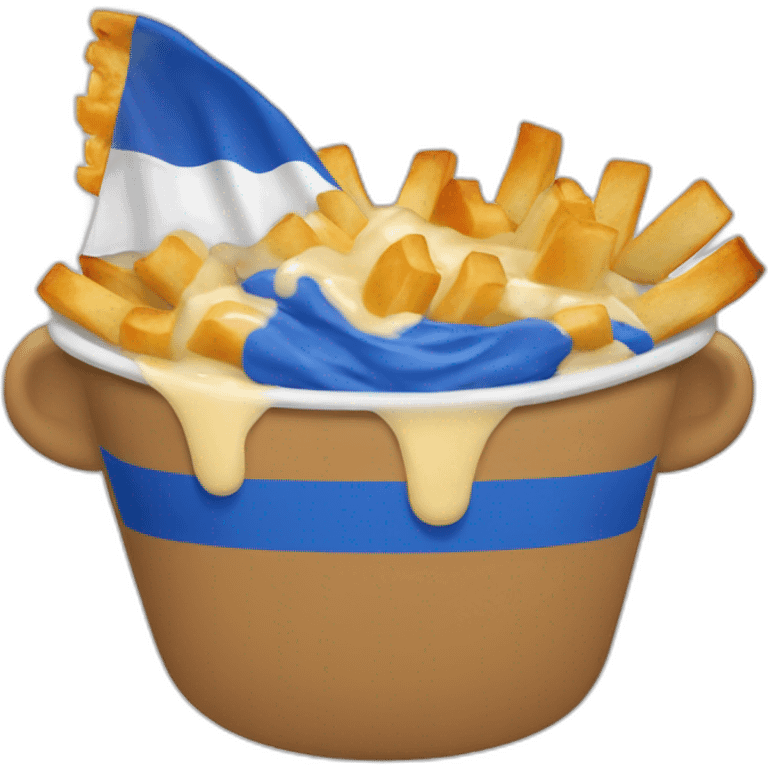 Poutine avec un maillot de l’équipe de France emoji