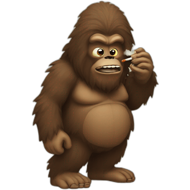 Bigfoot smoking emoji