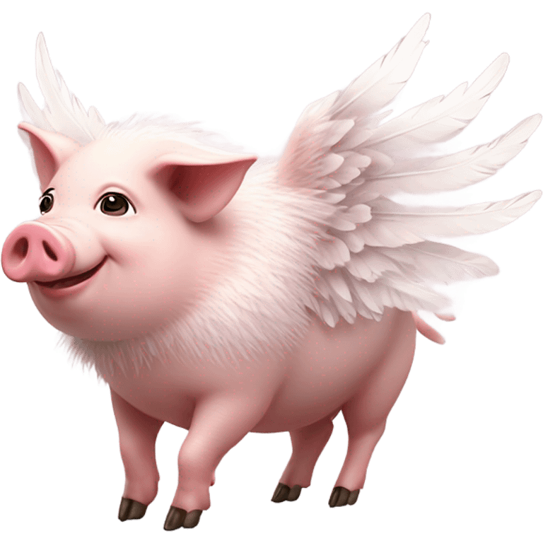 Pig with wings emoji