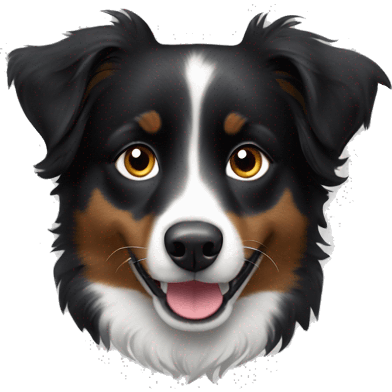 Small black australian shepherd dog emoji