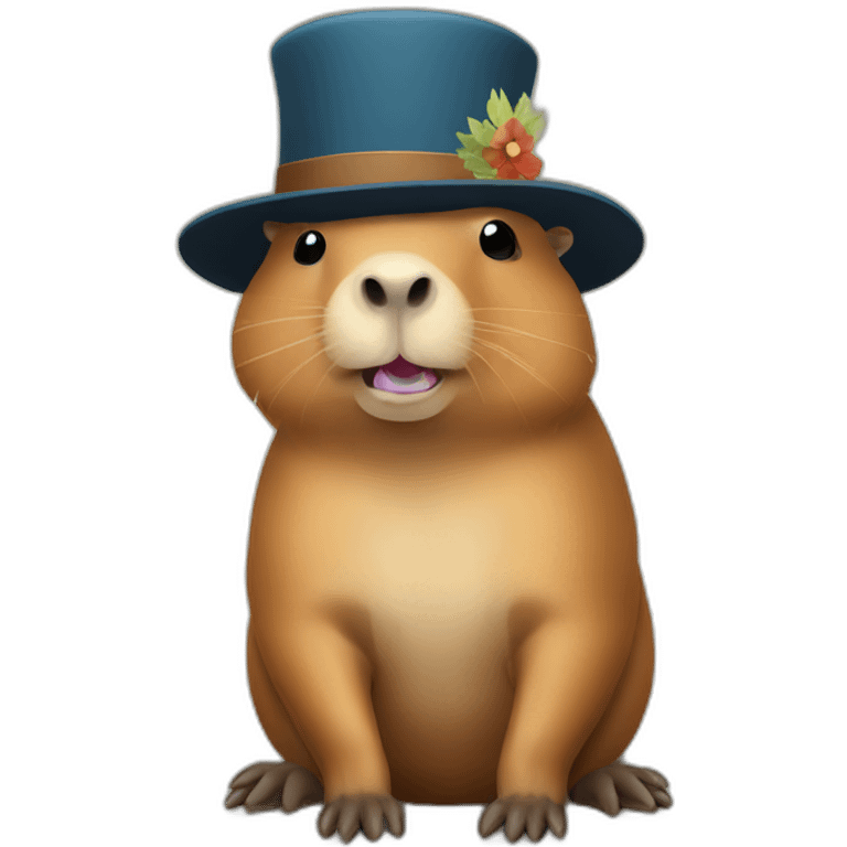 capybara with bavarian hat emoji