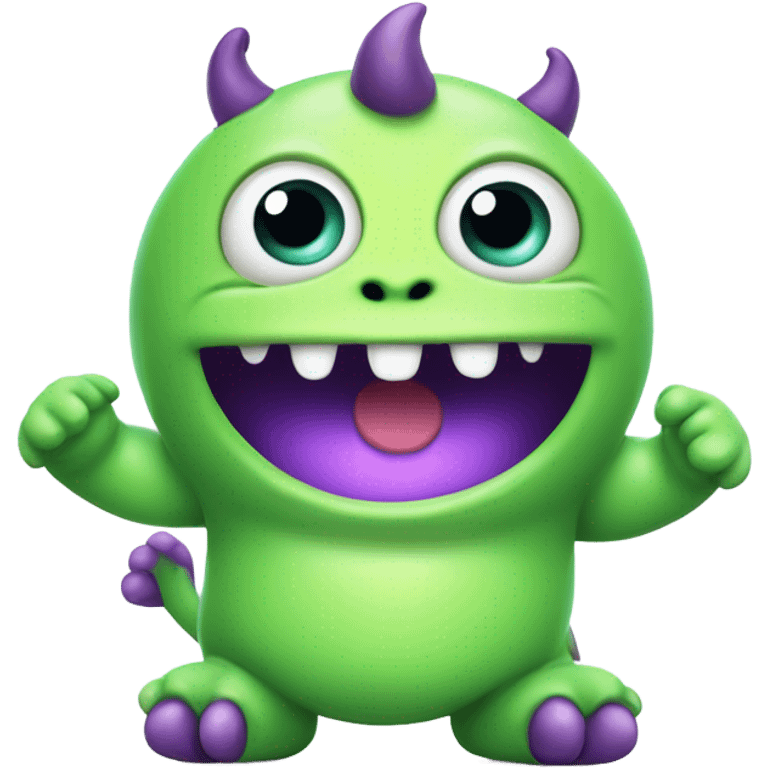 kind funny baby monster emoji