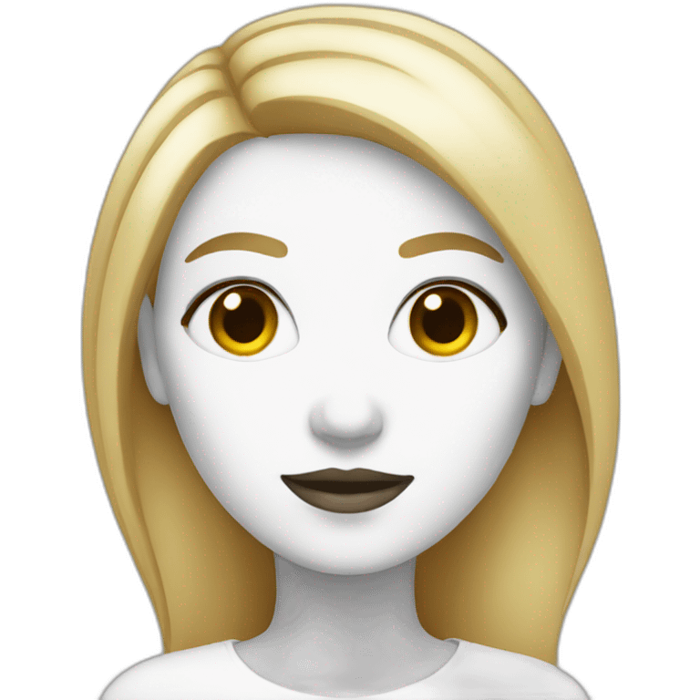 The designer girl is white emoji