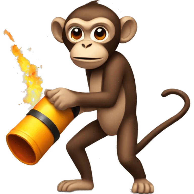 Monkey holding a dynamite  emoji