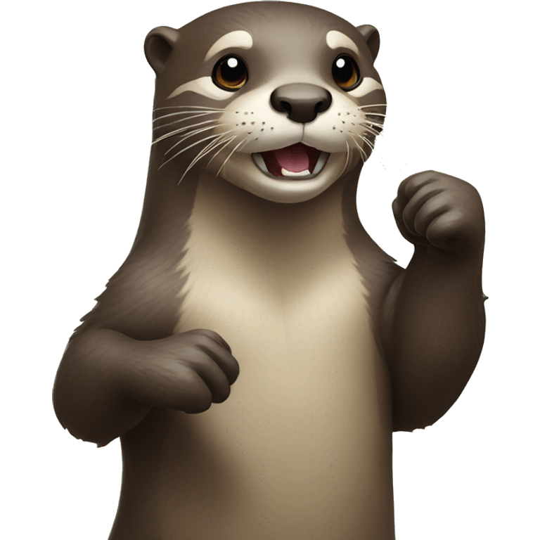 otter with fist up emoji