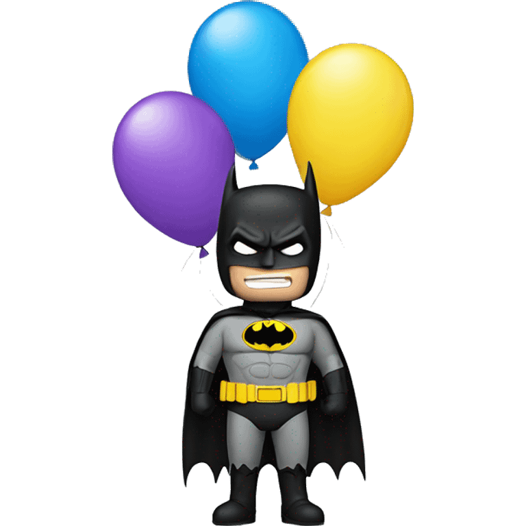 Batman with balloons emoji