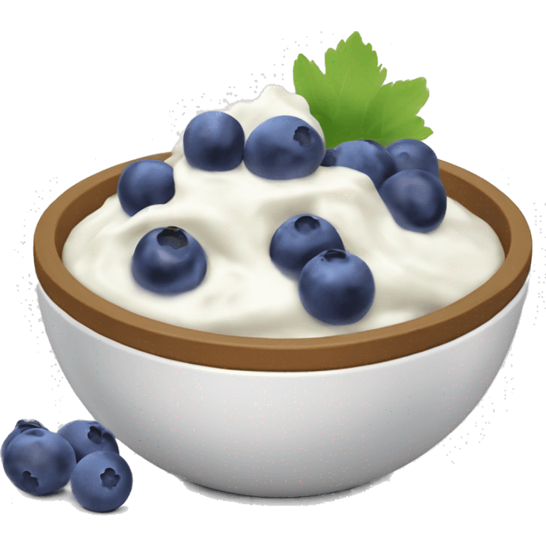 yoghurt bowl with grapes and blueberries emoji