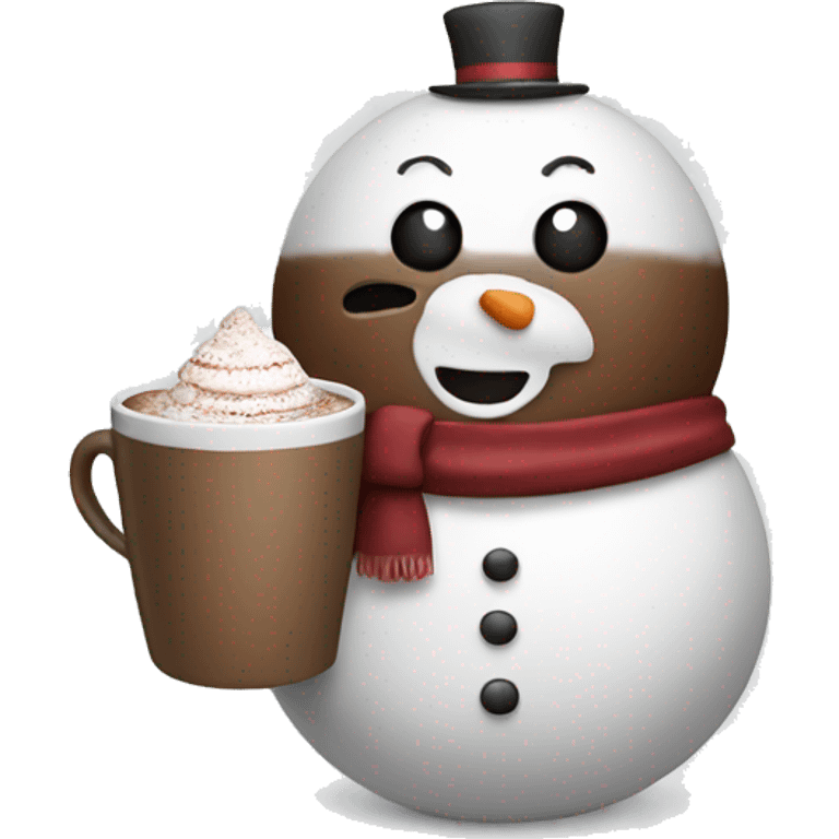 snowman with hot chocolate  emoji