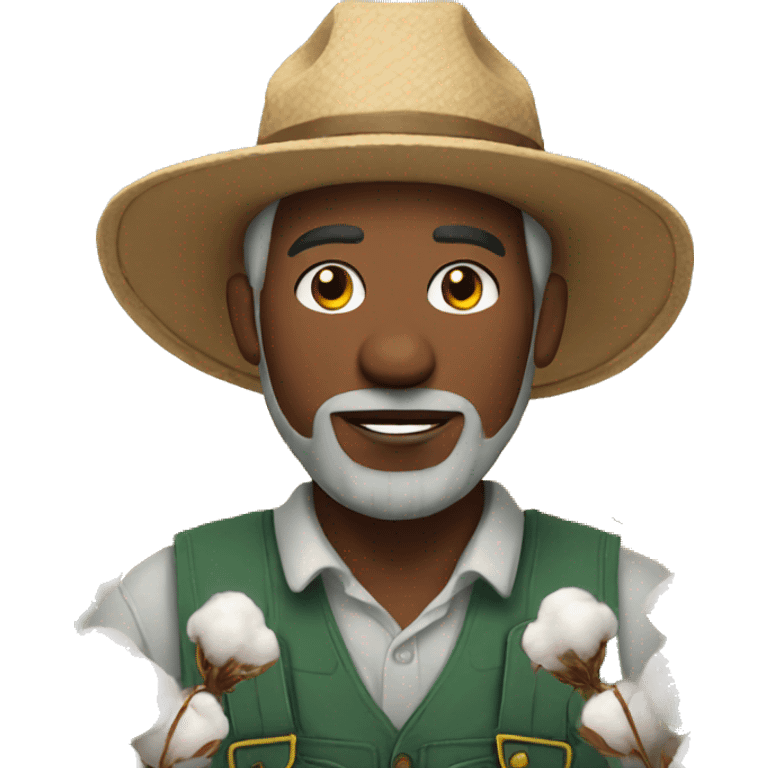 Farmer in cotton field  emoji