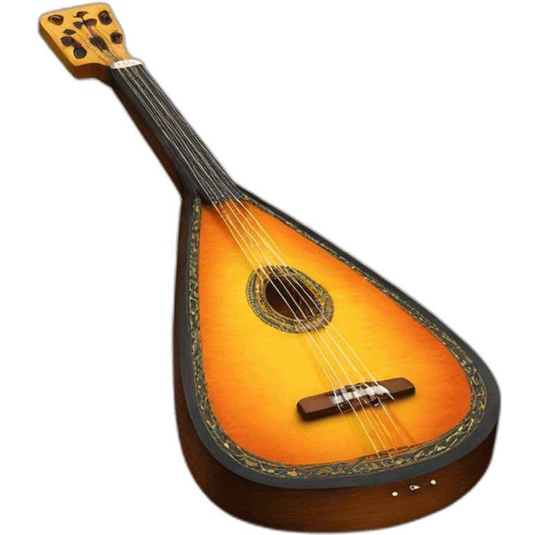 russian Folk Instrument triangle shape Balalaika 3 string emoji