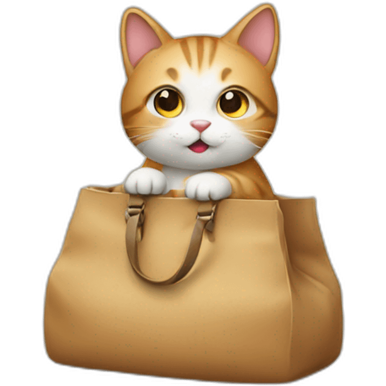 Cat with bag emoji