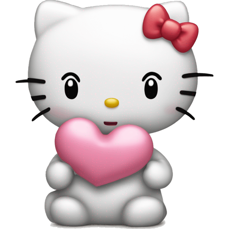 Hello kitty giving a kiss emoji