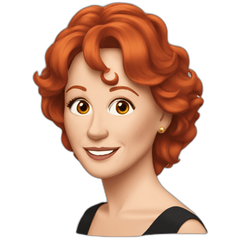 reba mcentire with red hair emoji