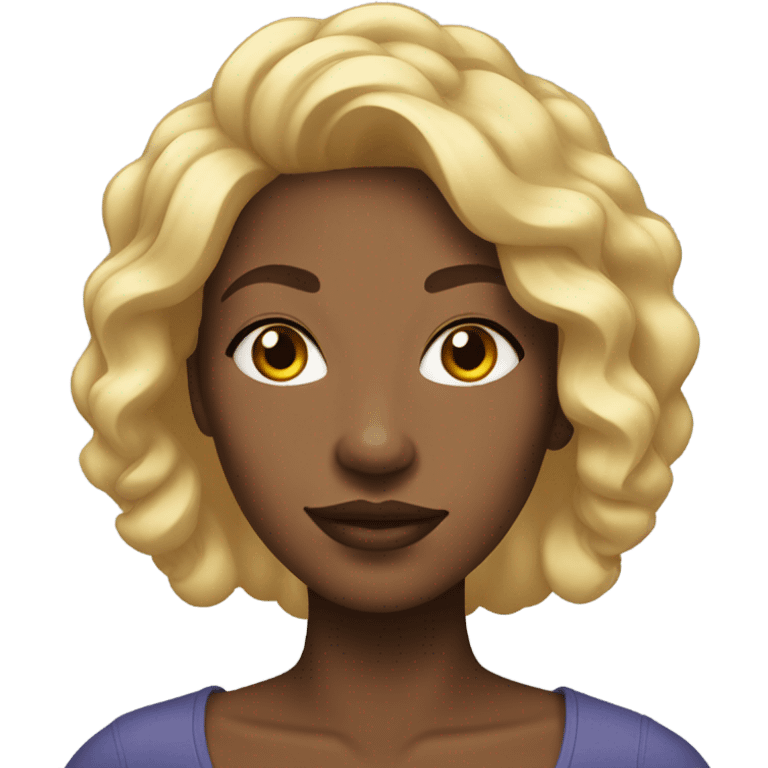 Sparky black woman with blonde hair  emoji