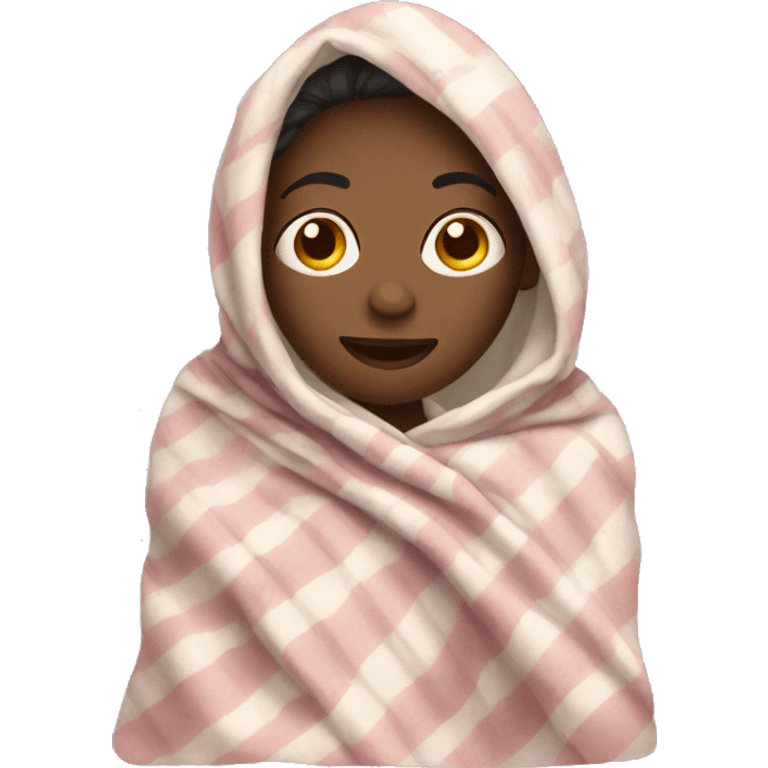 Girl wrapped in a blanket  emoji