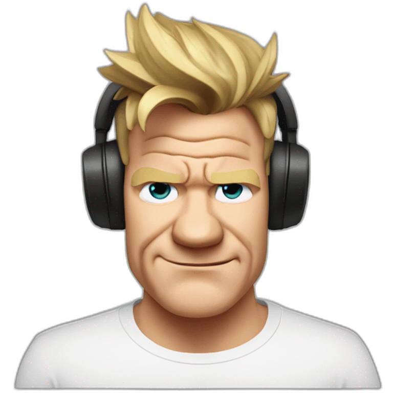 gordon ramsay listening with headphones emoji