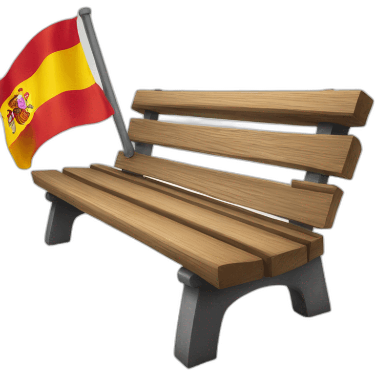 Bench with flag of Spain emoji