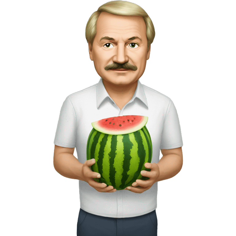 Lukashenko holds watermelons emoji