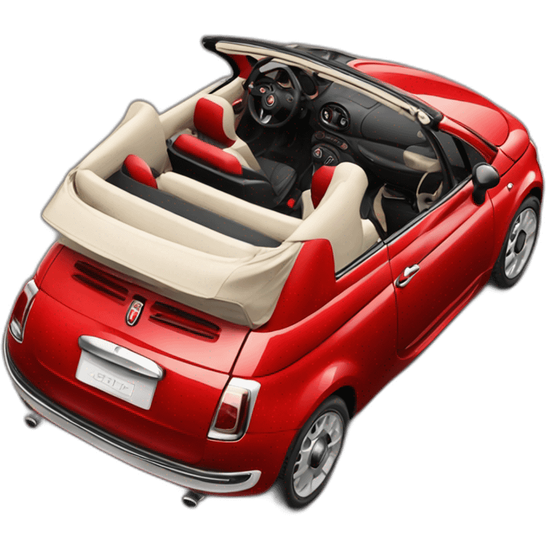 red fiat 500 convertible emoji