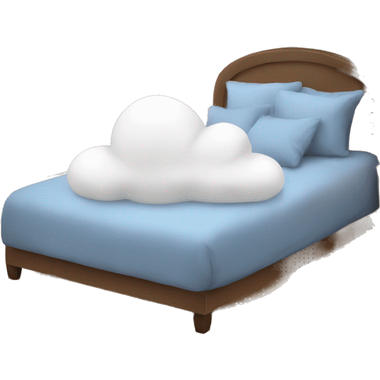 a cozy cloud bed  emoji