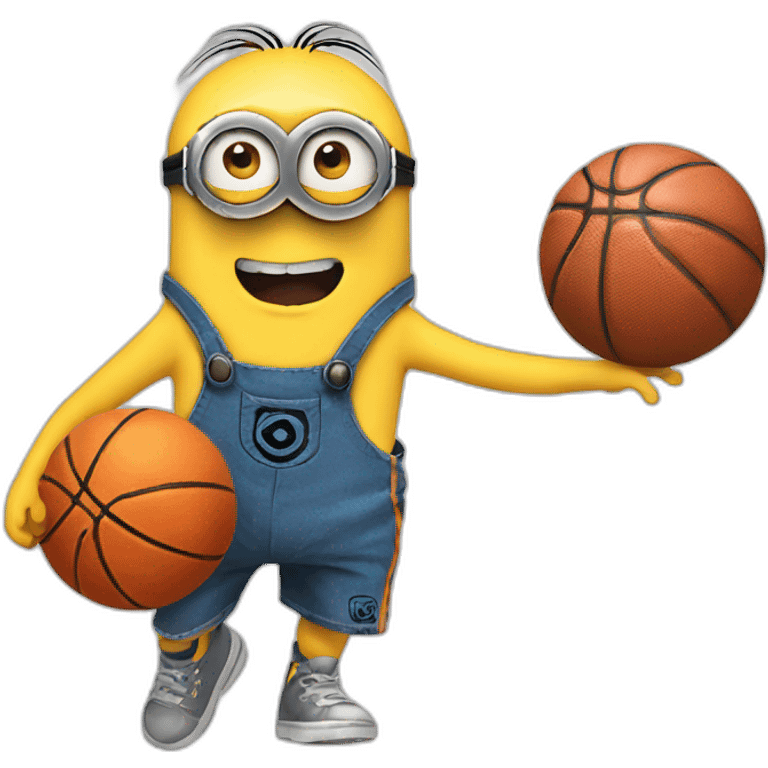 minion Playing basketball  emoji