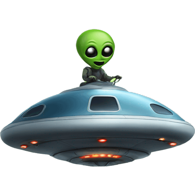 Alien riding ufo emoji