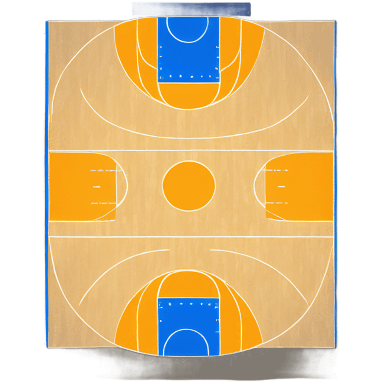 NBA basketball court no people side view emoji