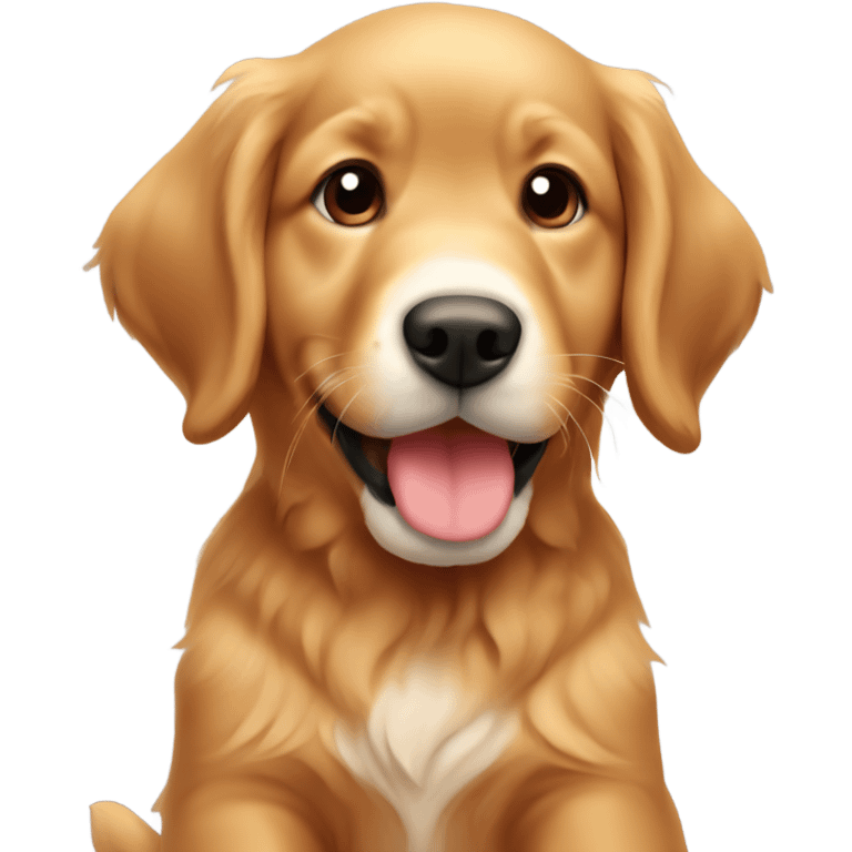 Adorable red golden retriever puppy emoji