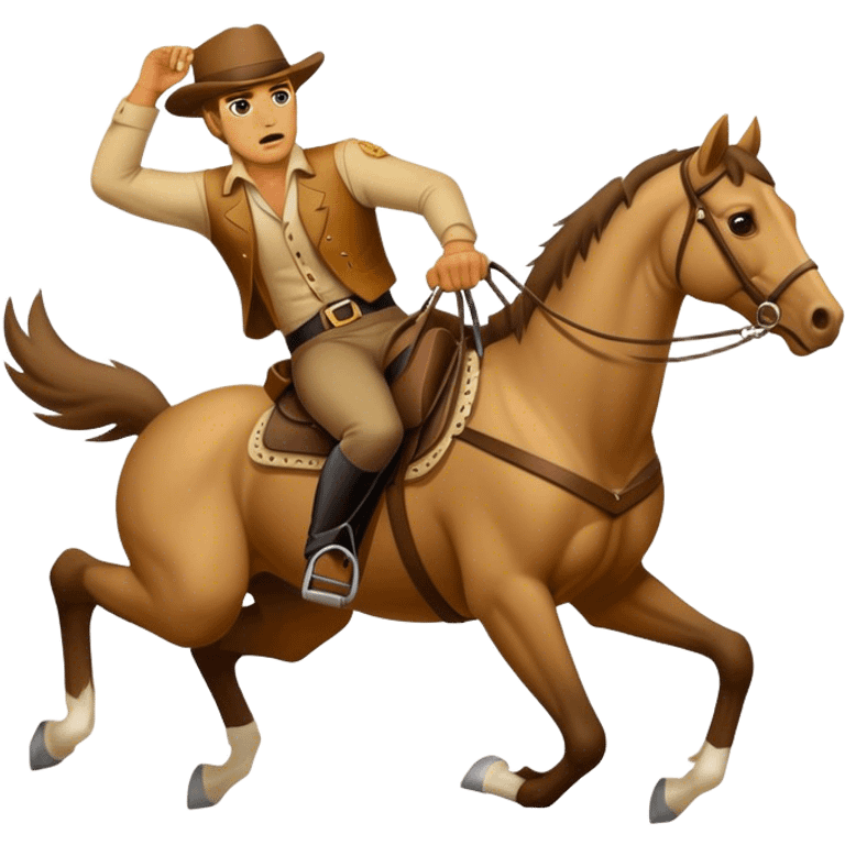 Butch Cassidy falling off his horse emoji