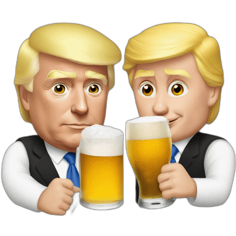 putin drink beer with trump emoji