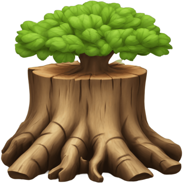 brain tree stump emoji