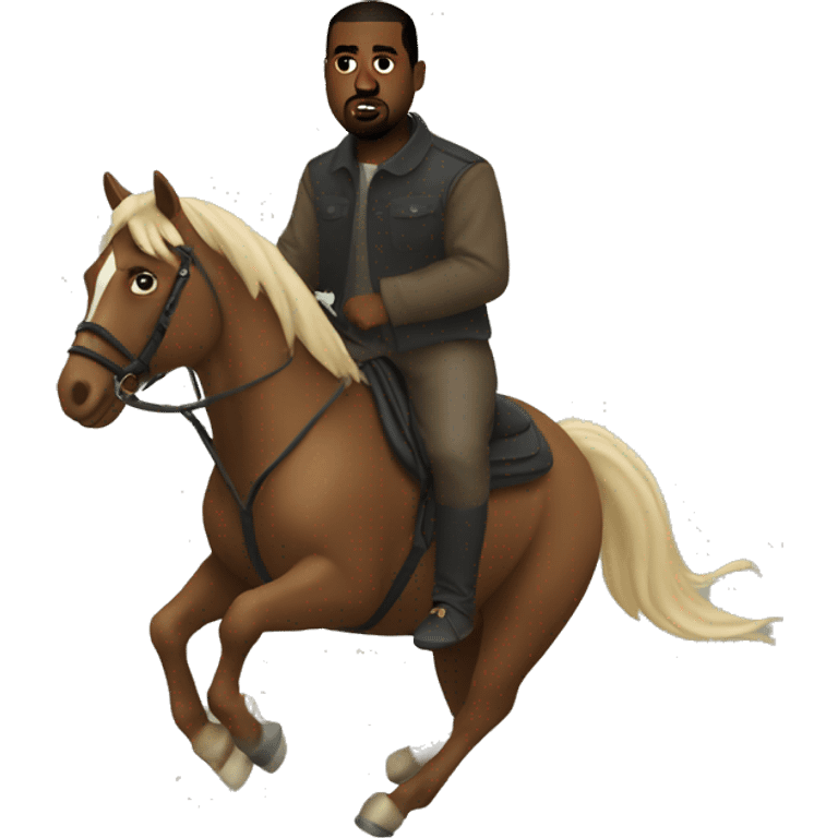 Kanye west riding a horse emoji