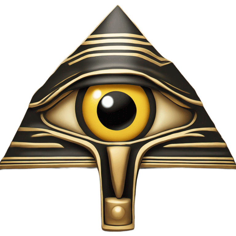 egyptian eye in a pyramid  emoji