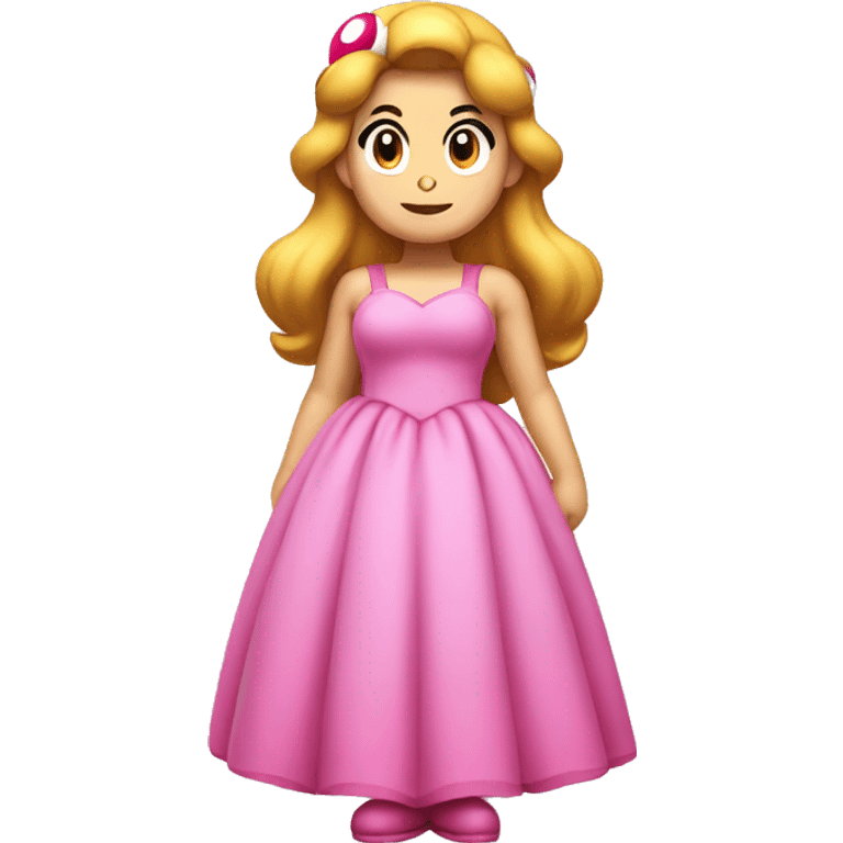 Super mario wearing a pink dress emoji