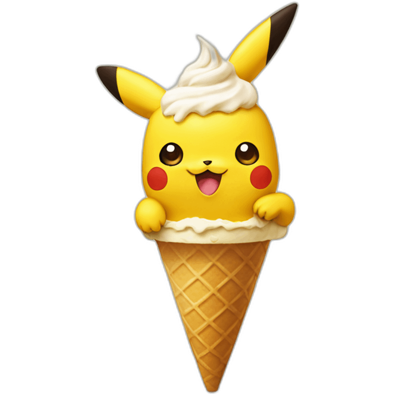 Pikachu ice cream  emoji