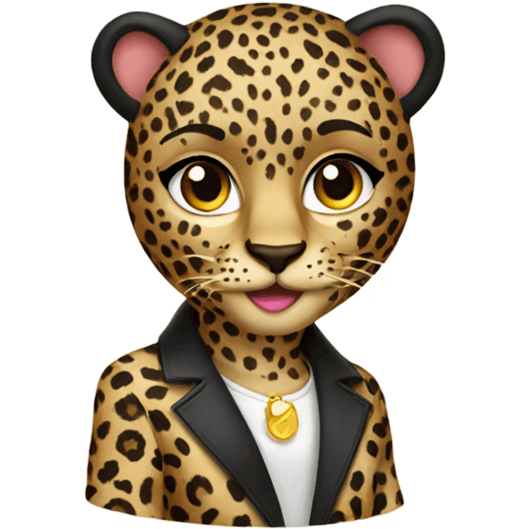 Glamour leopard  emoji