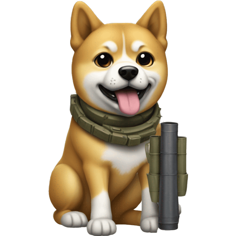 Doge holding a 120mm artillery round emoji