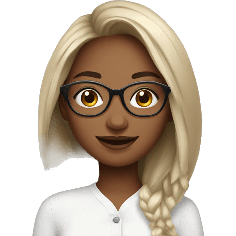 skin care girl with glasses emoji