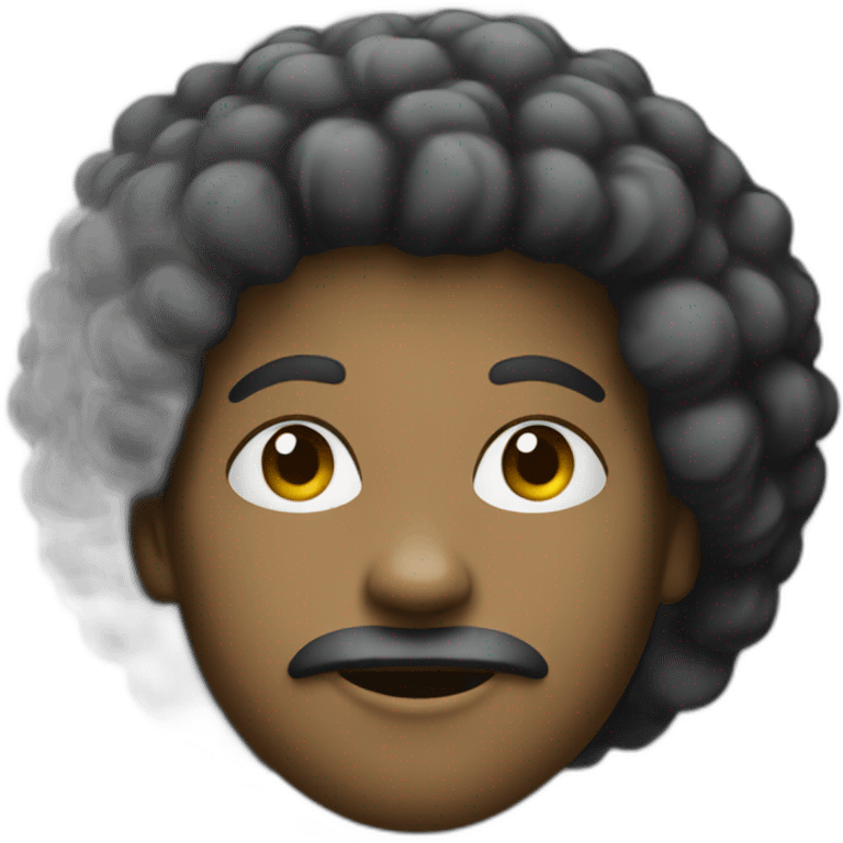 noir avec afro emoji