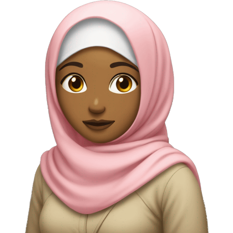 Chica con hijab y ua flor emoji