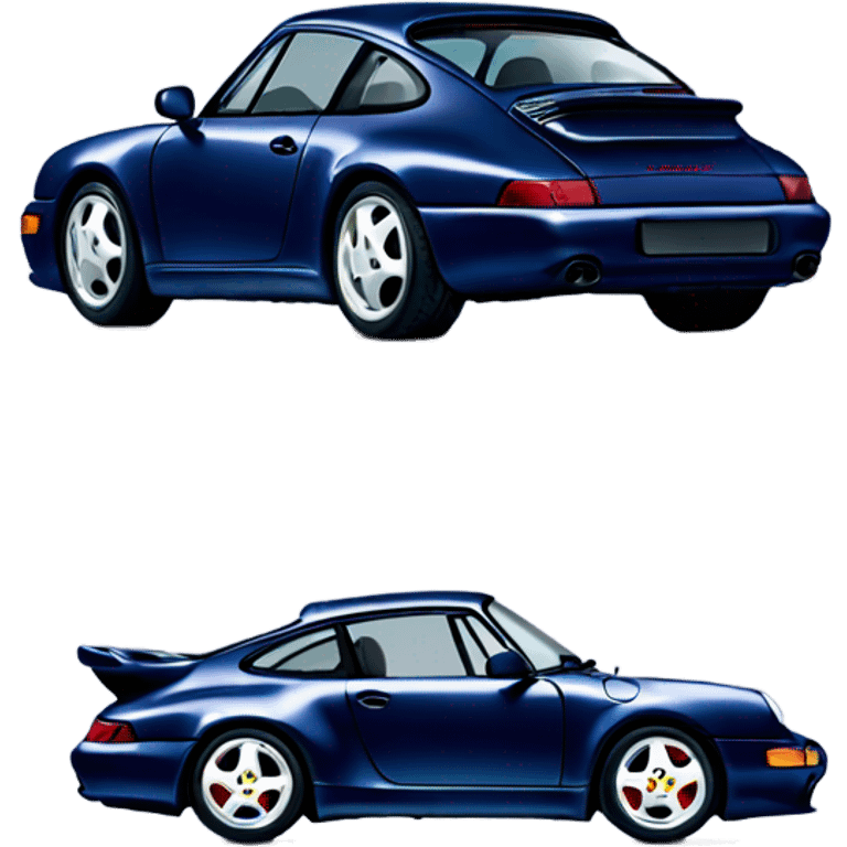 1994 navy blue Porsche 993 carrera 2 with no rear wing emoji