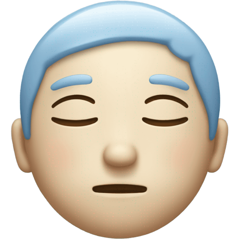 blue sleepy face emoji